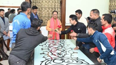 Candidates appearing for police recruitment had a courtesy meeting with the Chief Minister...