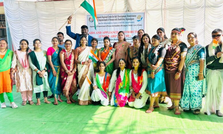 Divyang children of CRC perform cultural programme on Republic Day.