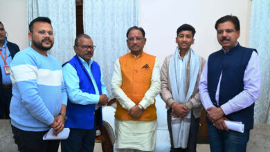 The Chief Minister appreciated the sports talent of Abhijeet selected for the Under-19 National Water Polo Competition.