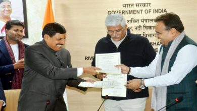 Tripartite MoU for modified Parbati-Kalisindh-Chambal-ERCP Link Project signed between Madhya Pradesh, Rajasthan and Central Government.