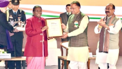  Chhattisgarh has been declared the third cleanest state in the country, President Murmu gave the award to Chief Minister Vishnudev Sai.