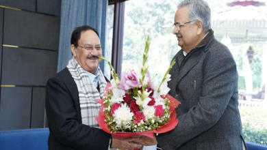 Raman Singh meets JP Nadda, discusses various issues related to Chhattisgarh..