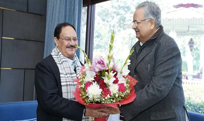 Raman Singh meets JP Nadda, discusses various issues related to Chhattisgarh..