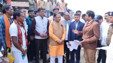 Chief Minister Vishnudeo Sai conducted surprise inspection of Pusaur paddy procurement centre.