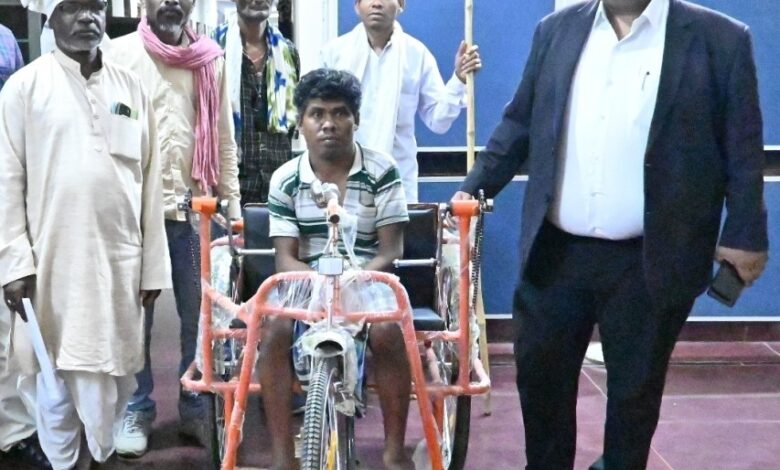 Kaliram gets new tricycle, no one will have to resort to it now.