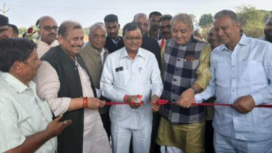 Minister for Commerce & Industry & Labour Shri Lakhan Lal Dewangan inaugurated Gaushala at Nagpura today.