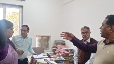 Director Integrated Child Development Services Shri Bunkar inspected the Directorate.