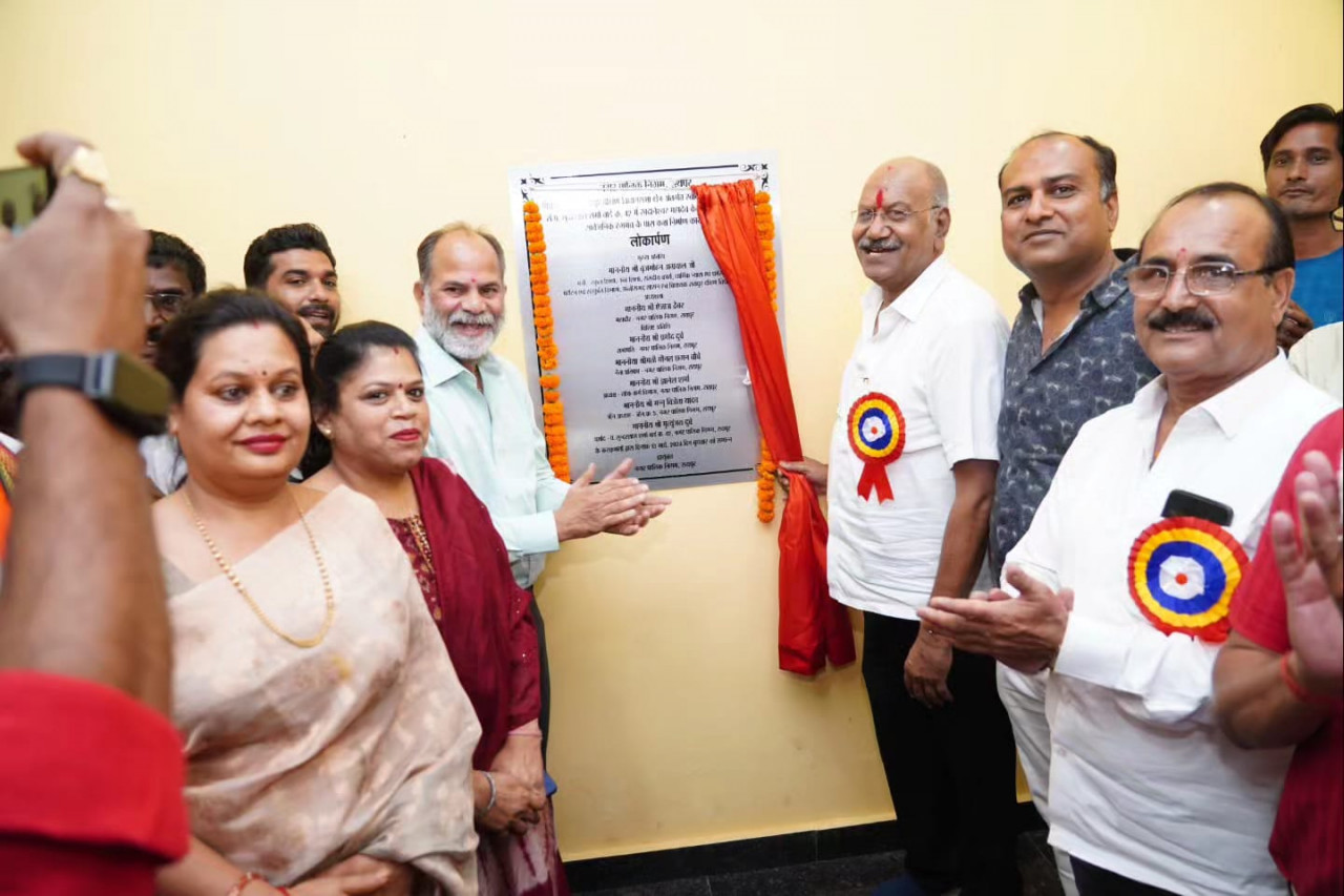  Minister Shri Brijmohan Agrawal dedicates construction works constructed at a cost of crores in Raipur South.