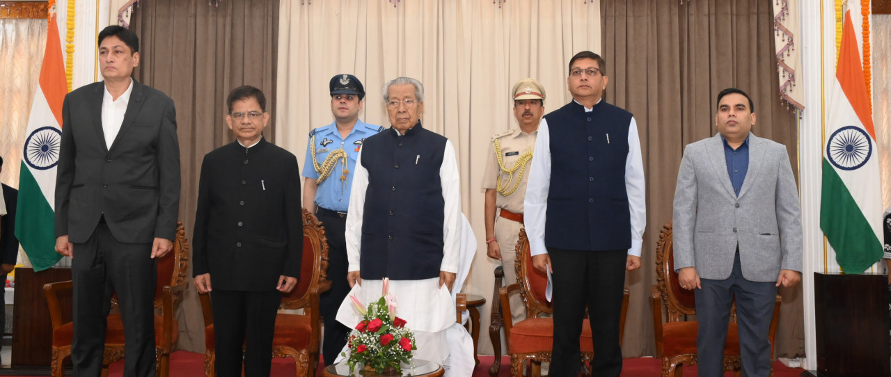 Governor Shri Harichandan administered the oath of office to Shri Shukla and Shri Chandravanshi as State Information Commissioners.