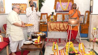 Governor Mishra offered prayers on the occasion of Nav Samvatsar and prayed for everyone's well-being.