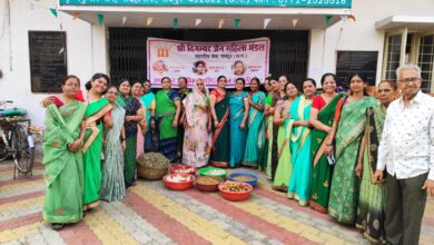 Mahila Mandal performs Jeev Daya on the birth anniversary of Lord Adinath.