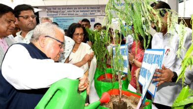 Governor Mishra launches tree plantation campaign at school in Lucknow.