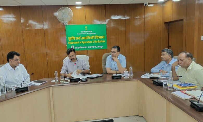 Agriculture, Horticulture and Agricultural Marketing Department holds review meeting on implementation of budget announcement