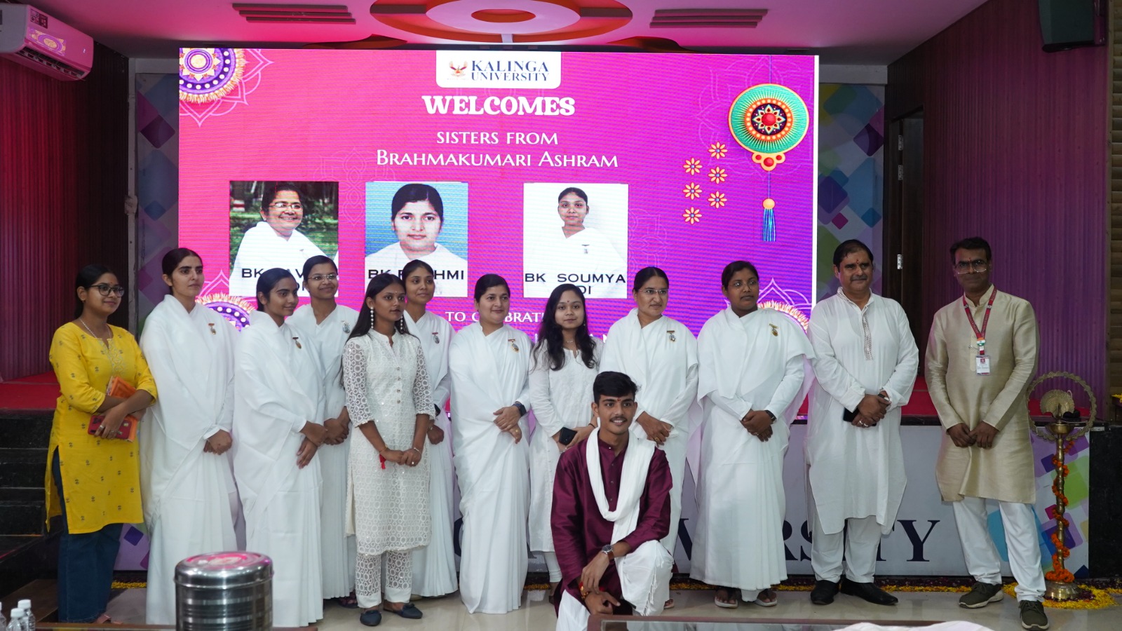 Kalinga University students celebrate Raksha Bandhan with sisters of Brahma Kumaris Ashram