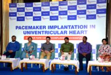 A pacemaker was implanted at MMI Narayana Hospital Raipur to control the heartbeat