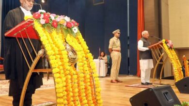 Governor Patel administered the oath to the Chief Justice