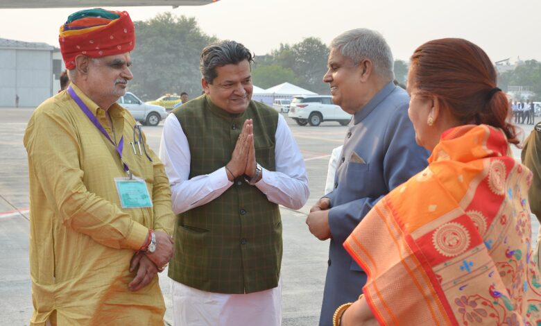 Vice President Shri Jagdeep Dhankhar leaves for New Delhi