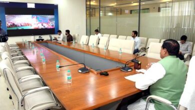 Progress of departmental schemes reviewed meeting through video conference ...